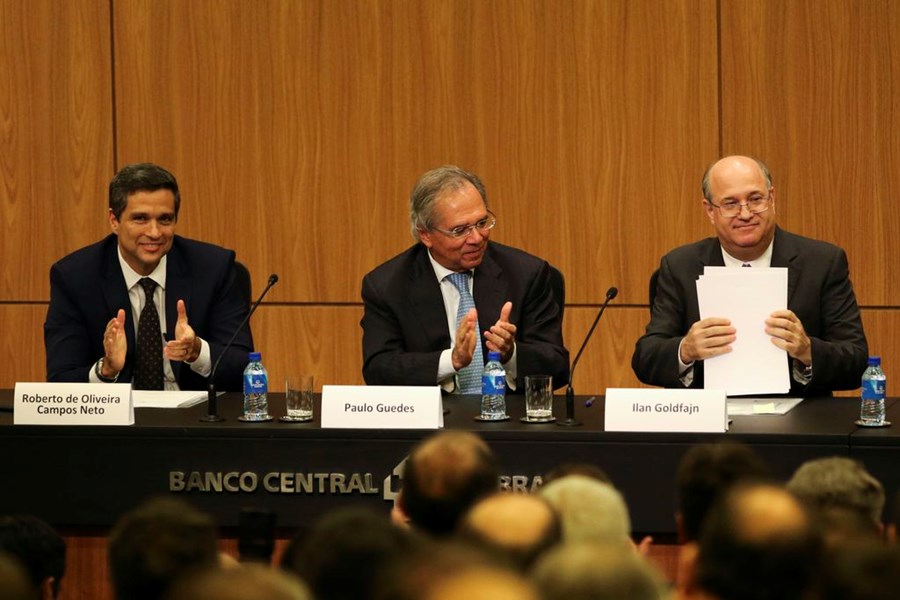 Roberto Campos Neto, Paulo Guedes e Ilan Goldfajn