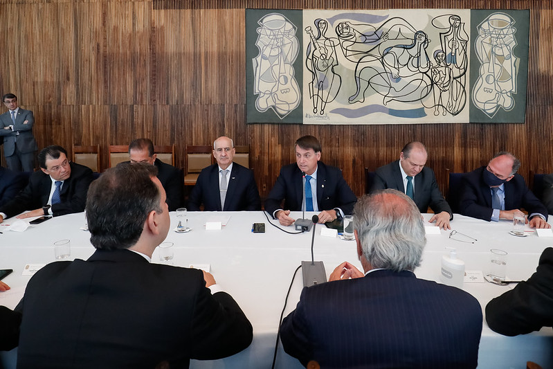 Jair Bolsonaro - reunião com líderes em 28 de setembro (Foto: Alan Santos/PR)