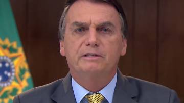 Presidente Bolsonaro em pronunciamento em rede nacional sobre pandemia no dia 23 de março de 2021
