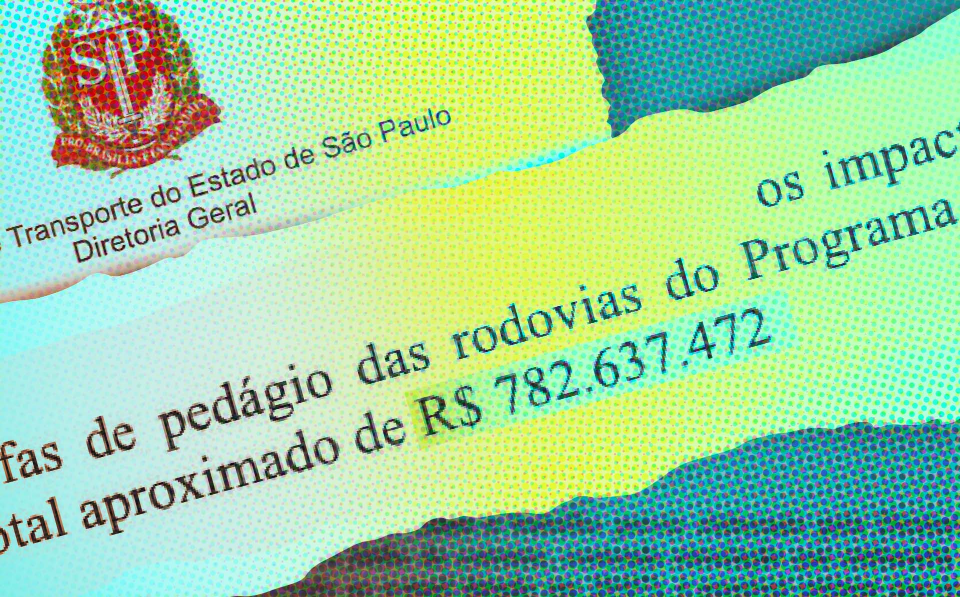 Pedágios congelados de SP (Arte: Leonardo Albertino/InfoMoney)