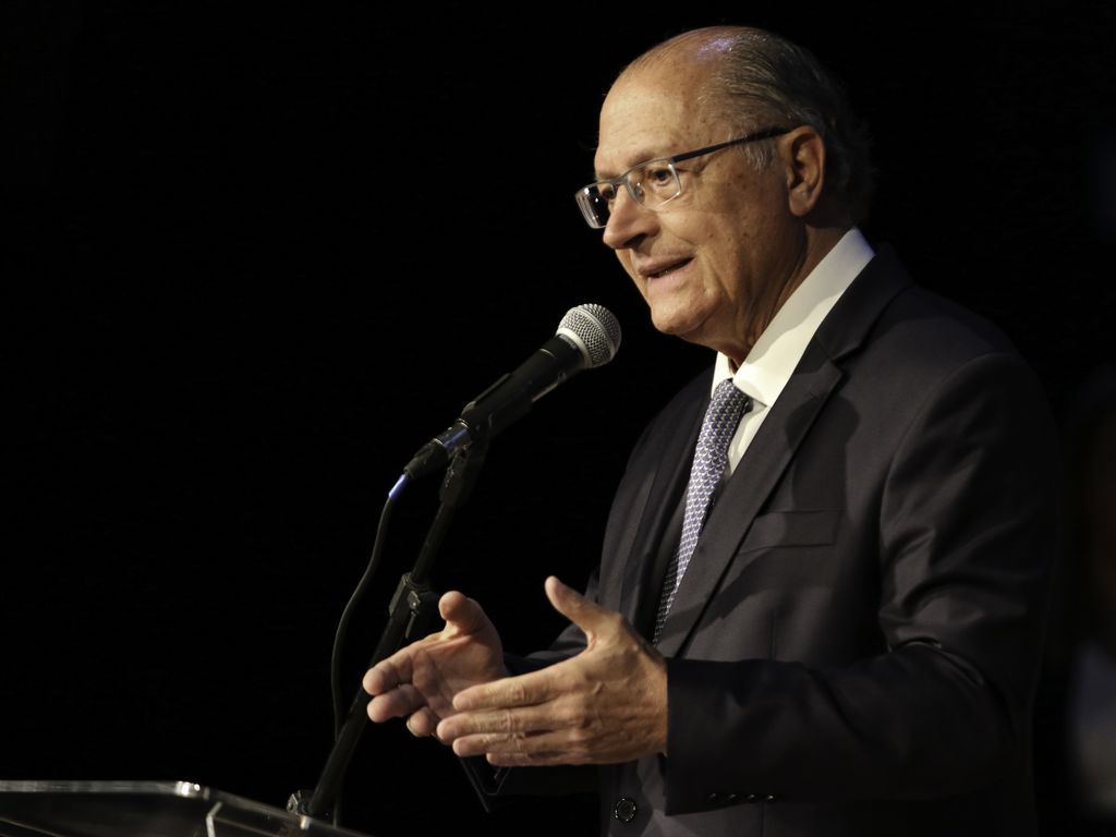 O vice-presidente eleito, Geraldo Alckmin (PSB), no CCBB, em Brasília (Foto: Fabio Rodrigues-Pozzebom/ Agência Brasil)