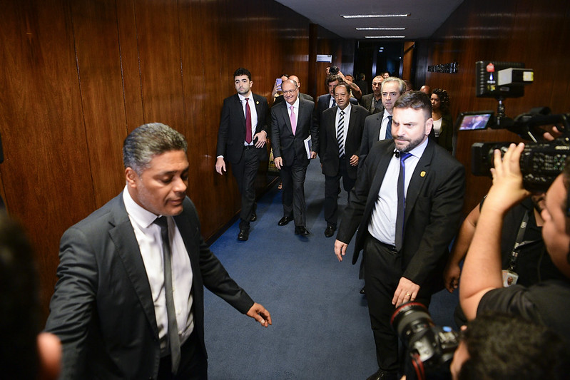 O vice-presidente eleito Geraldo Alckmin (PSB), no Senado Federal (Foto: Pedro França/Agência Senado)