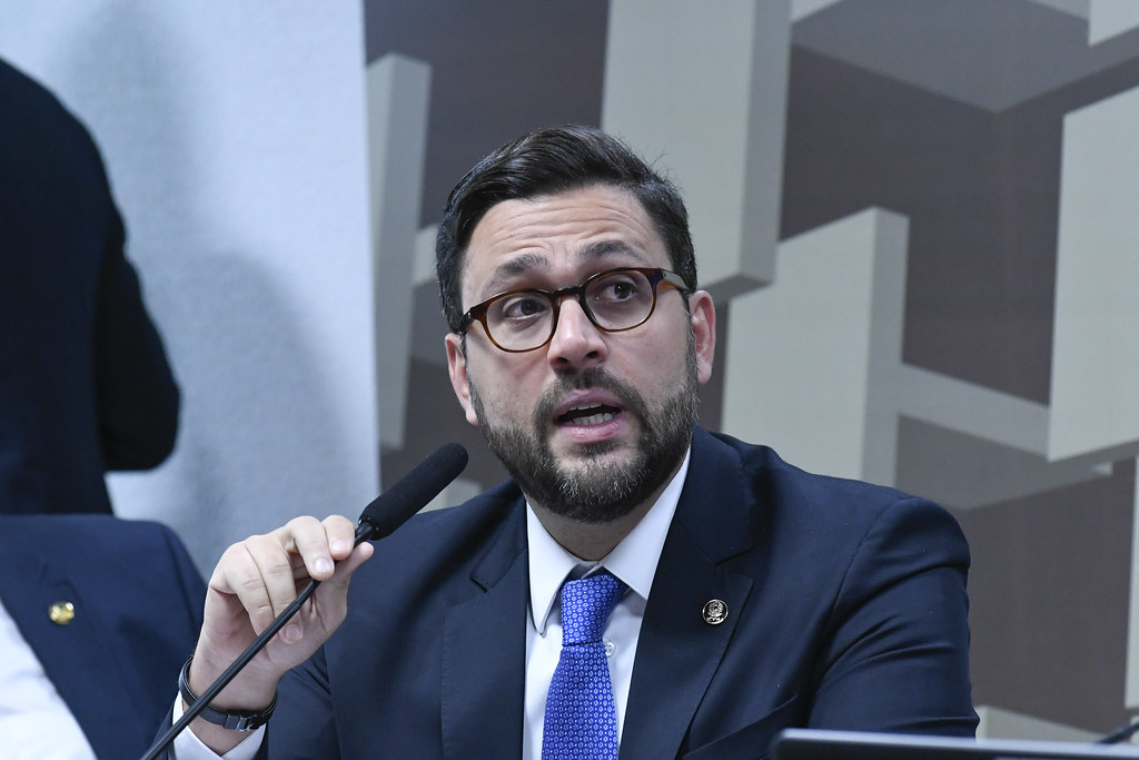 Presidente da Comissão de Valores Mobiliários (CVM), João Pedro Barroso do Nascimento, na CAE do Senado. (Foto: Geraldo Magela/Agência Senado)