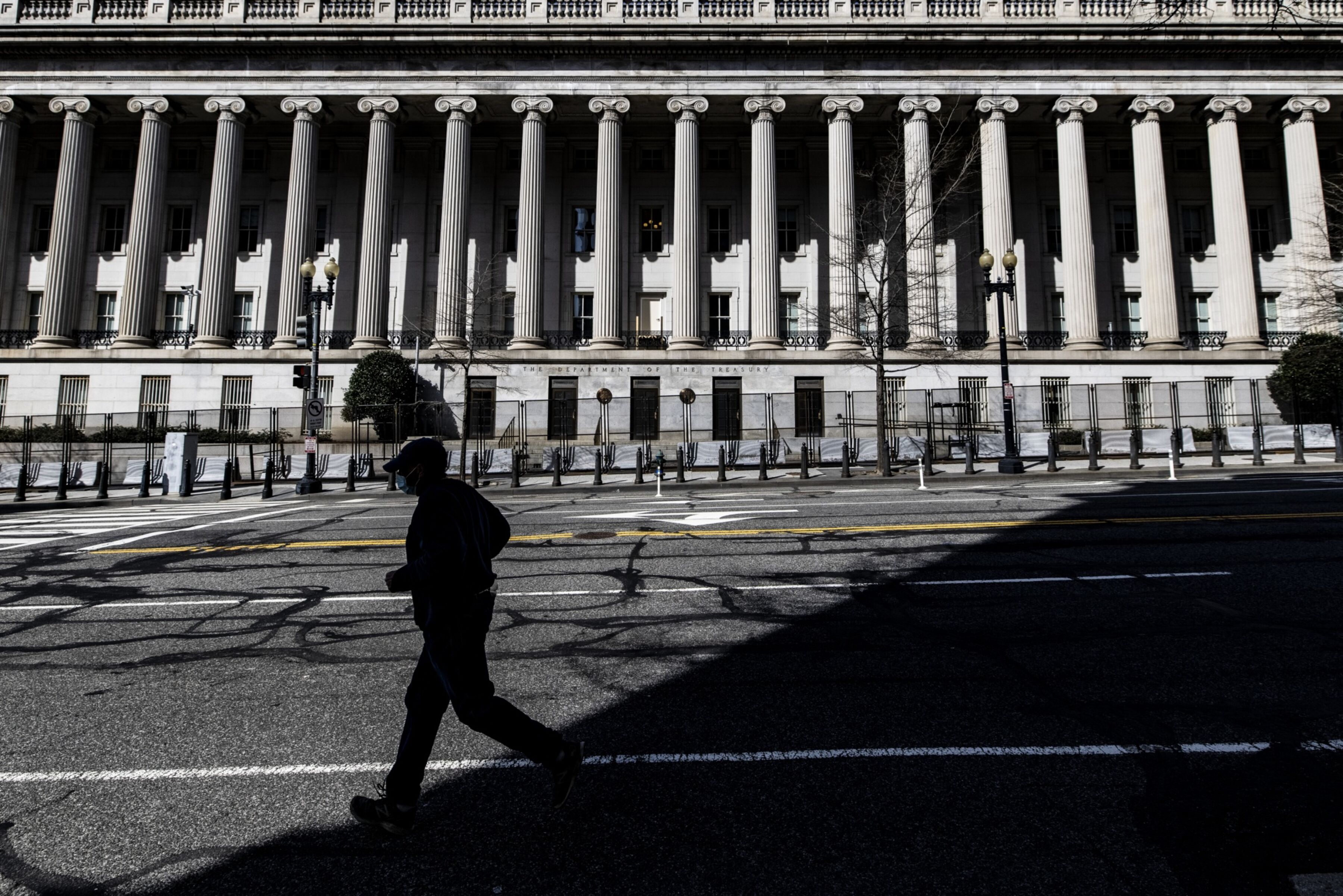 Prédio do Tesouro dos EUA em Washington (Samuel Corum/Bloomberg)