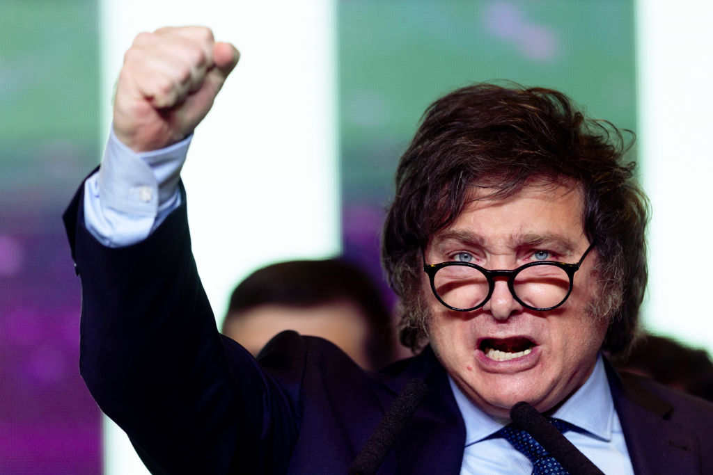 Javier Milei, presidente eleito da da Argentina (Tomas Cuesta/Getty Images)