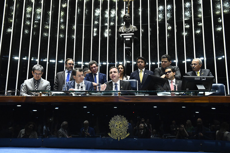 O plenário do Senado Federal durante a votação da PEC da reforma tributária (Foto: Roque de Sá/Agência Senado)